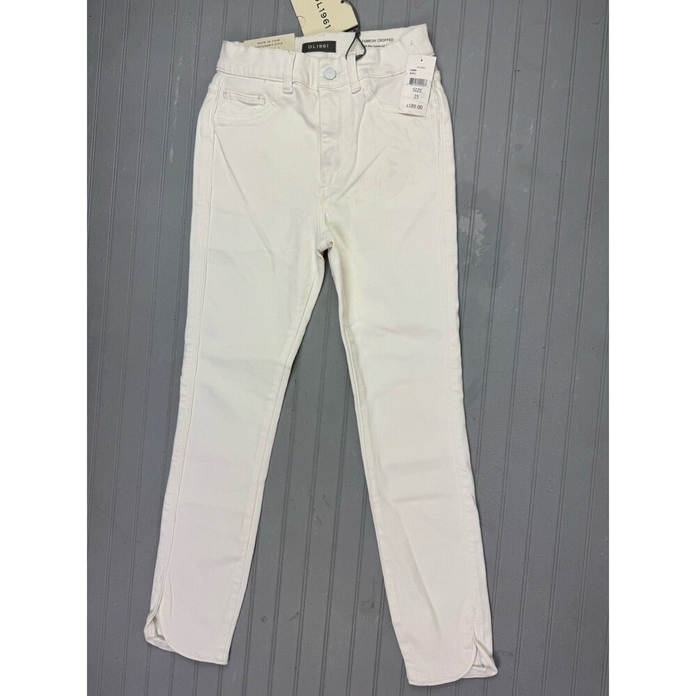 DL1961 Size 25 Womens Jeans White Farrow Cropped High Rise Instasculpt Skinny